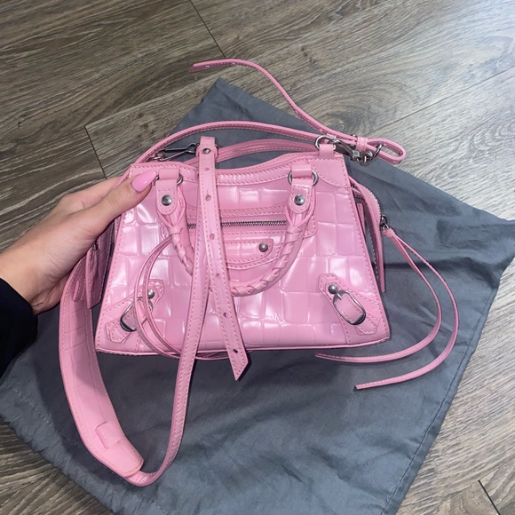 Balenciaga- Neo classic city bag crocodile embossed leather mini - Picture 2 of 14